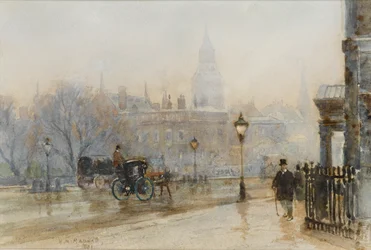 Een straat in Londen, 1889